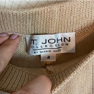 ST. JOHN TAN KNIT PANTS